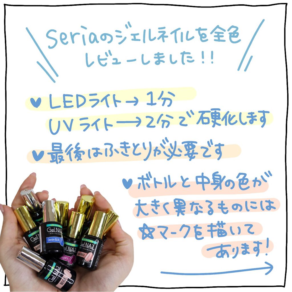 ジェルネイル（ライト対応）/セリア/ジェルネイルを使ったクチコミ（2枚目）
