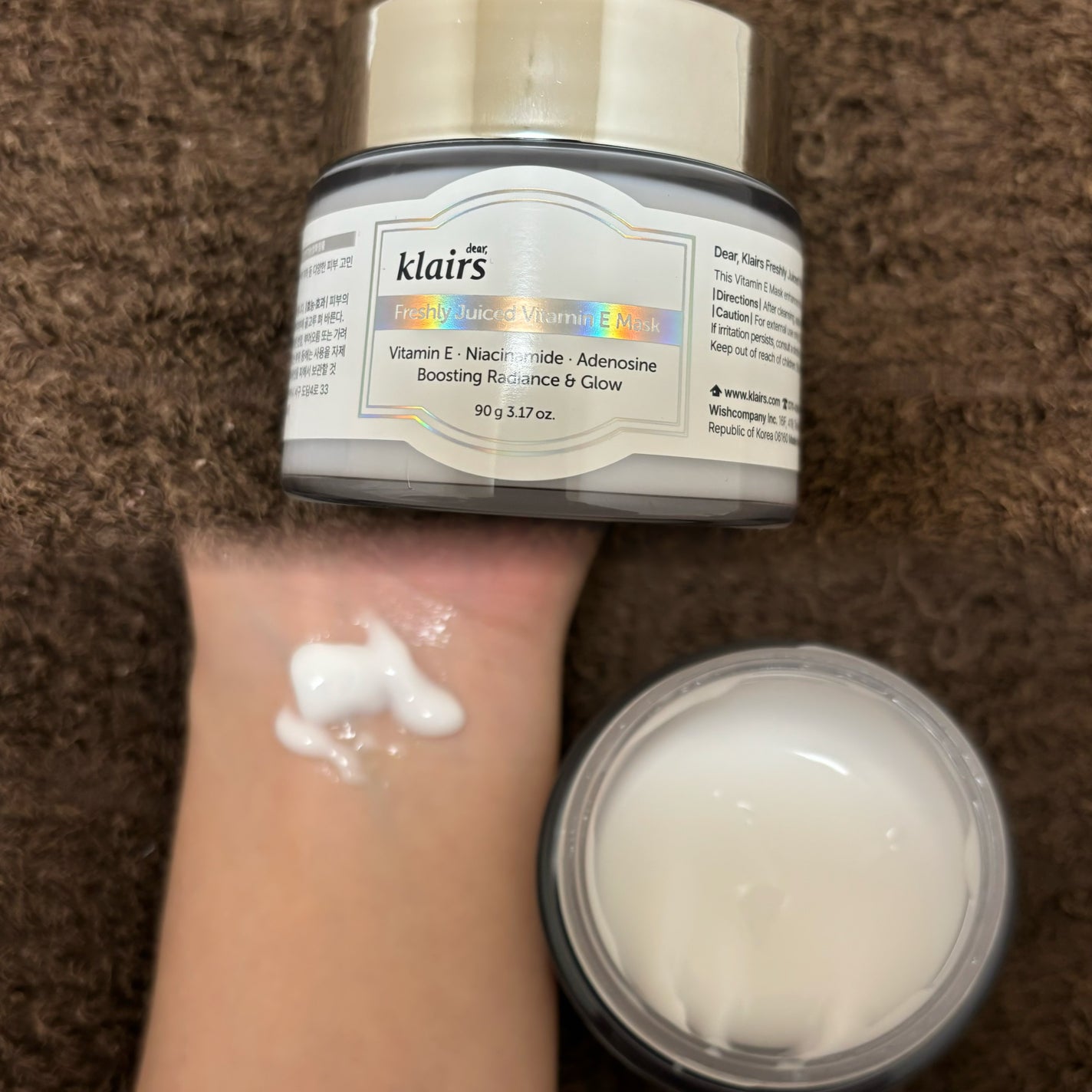 フレッシュリージュースドビタミンEマスク(90g)/Klairs/フェイスクリームを使ったクチコミ(2枚目)