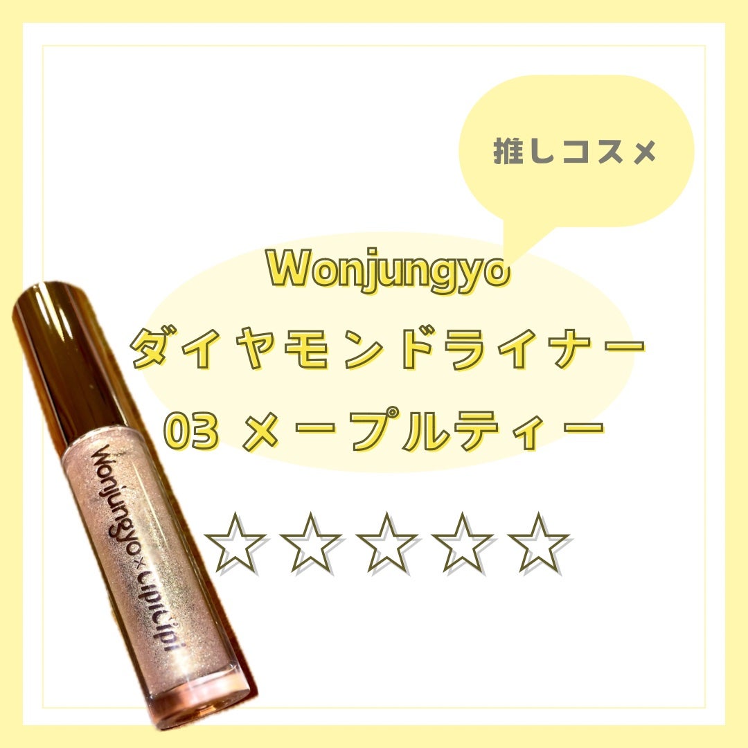 ウォンジョンヨ ダイヤモンドライナー/Wonjungyo/リキッドアイシャドウを使ったクチコミ(1枚目)