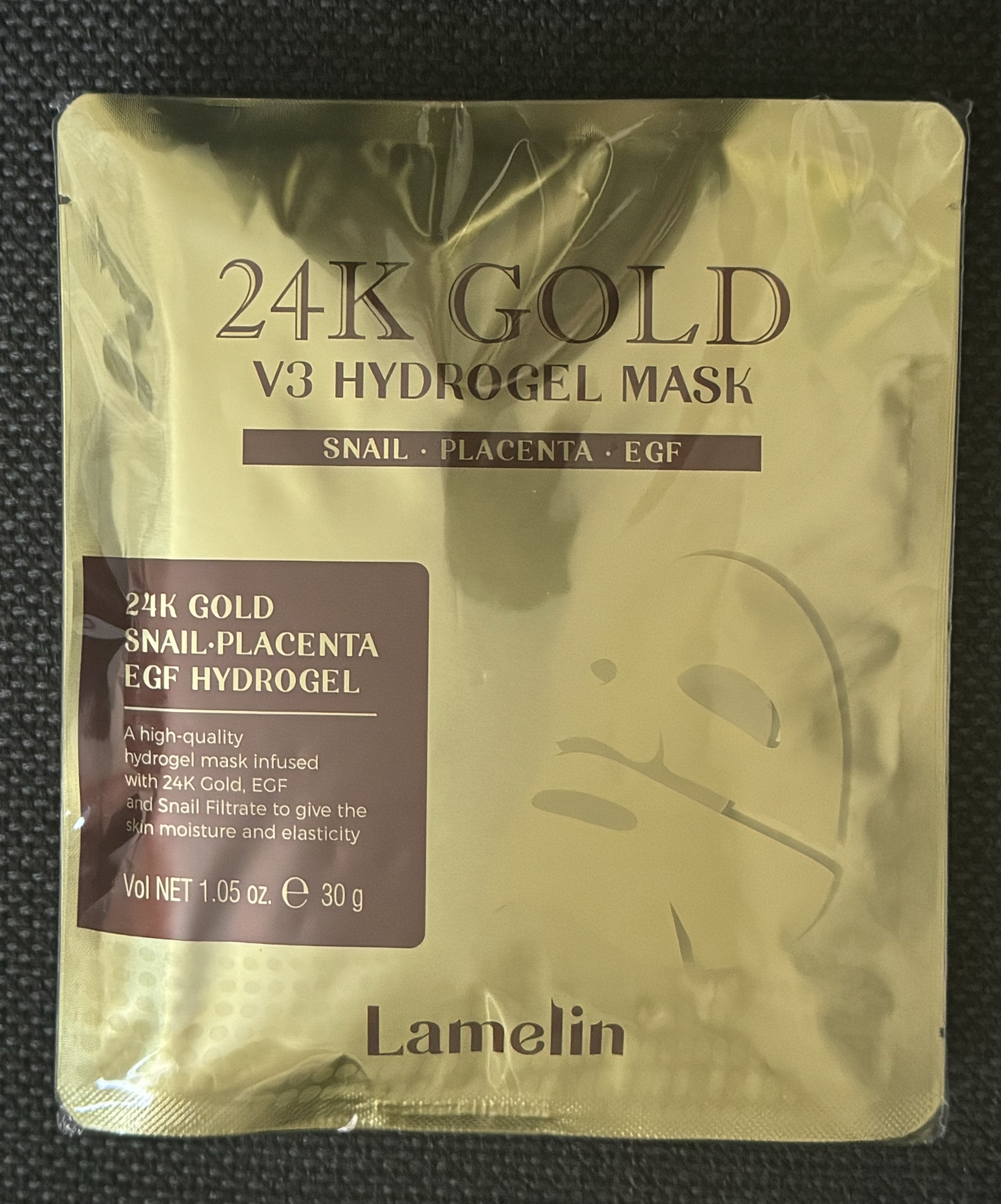 24K GOLD V3 HYDROGEL MASK/Lamelin/シートマスク・パックを使ったクチコミ（2枚目）