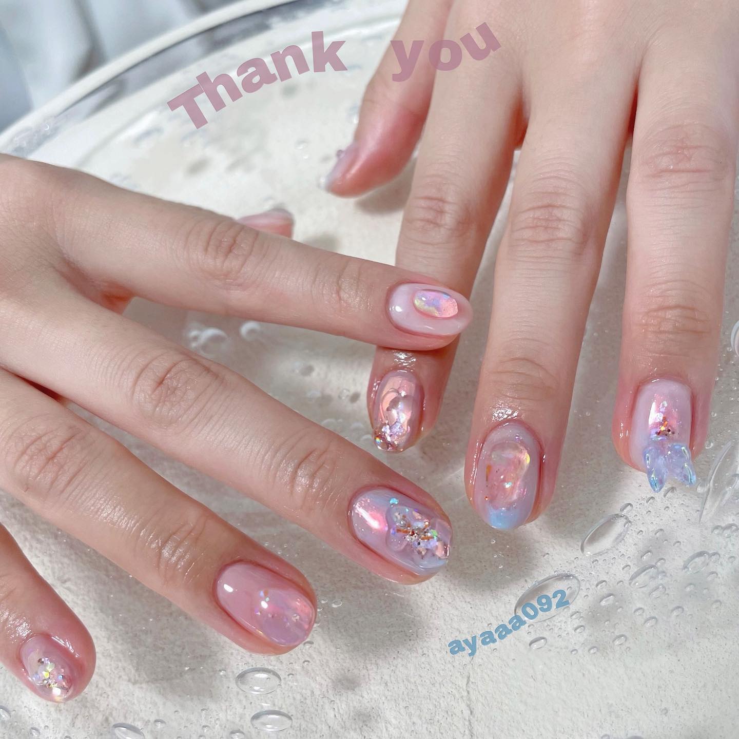 #うるうるネイル,#ぷくぷくネイル,#ニュアンスネイル,#ちゅるんネイルのネイルデザイン