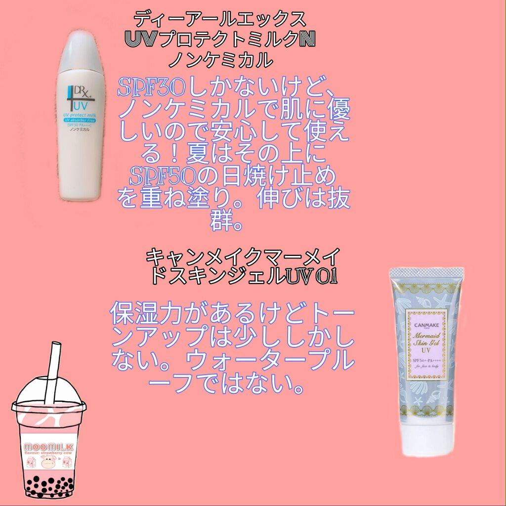 マーメイドスキンジェルUV/キャンメイク/日焼け止めジェルを使ったクチコミ（2枚目）