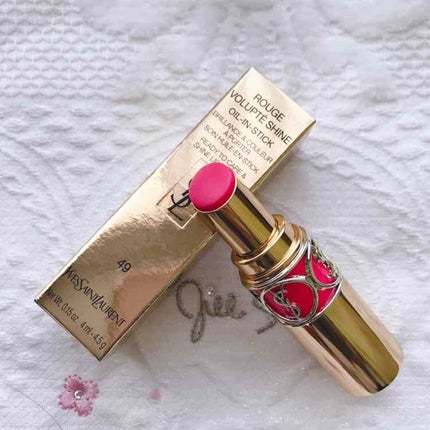 ルージュ ヴォリュプテ シャイン/YVES SAINT LAURENT BEAUTE/口紅を使ったクチコミ(2枚目)