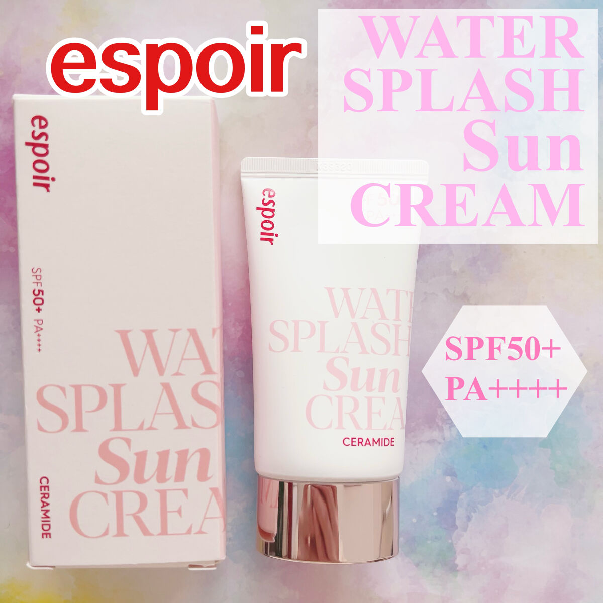 ウォータースプラッシュサンクリーム セラミド/espoir/日焼け止めクリームを使ったクチコミ（1枚目）