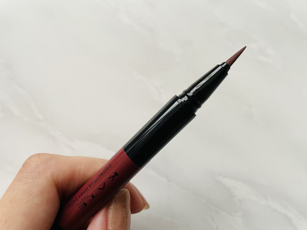 コンシャスライナーカラー 08 シックバーガンディ/KATE/リキッドアイライナーを使ったクチコミ（2枚目）