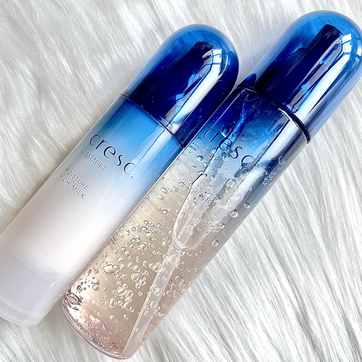 cresc. by ASTALIFT モイスチュア リッチミルクのクチコミ「＼すっごい保湿感！／

クレクスbyアスタリフトの「ジェリーコンディショナー」と「モイスチュア.....」（2枚目）