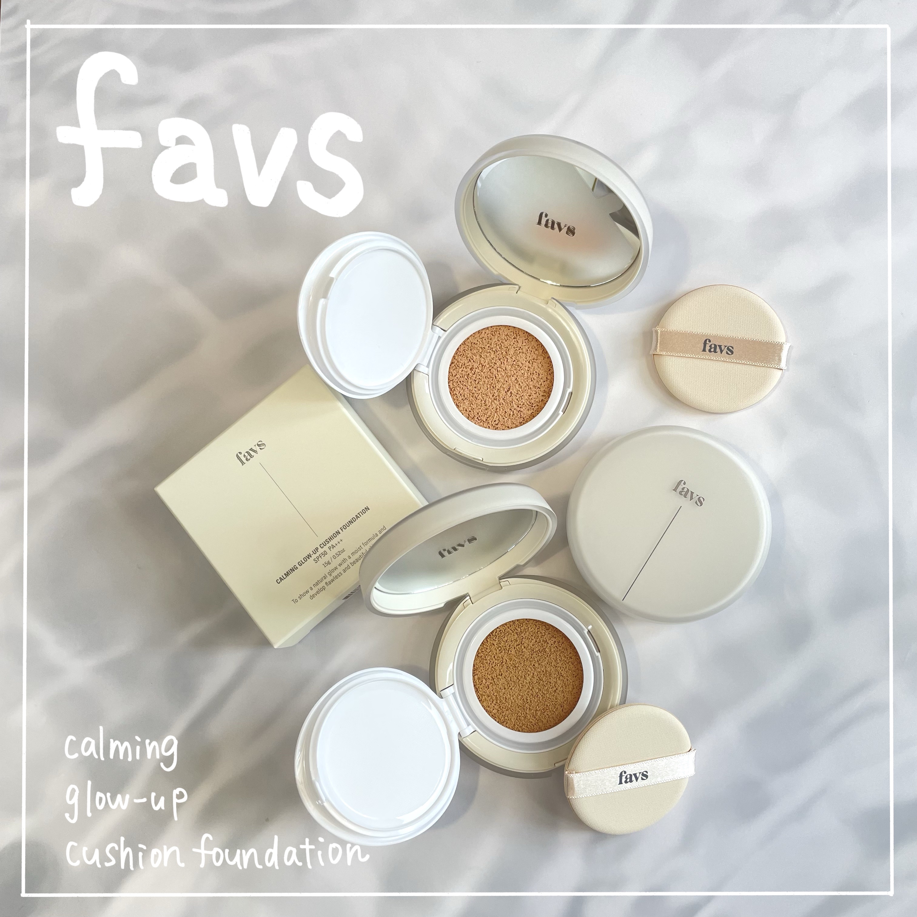 カーミンググロウアップクッションファンデーション タン/favs/リキッドファンデーションを使ったクチコミ（1枚目）