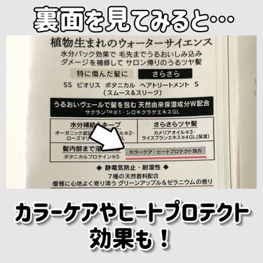 SSビオリス SS ビオリス ボタニカル トリートメント(スムース＆スリーク)のクチコミ「サロン帰りのうるツヤ髪🫧

ビオリスのさらさらタイプのトリートメントです。

トリートメントの.....」（3枚目）