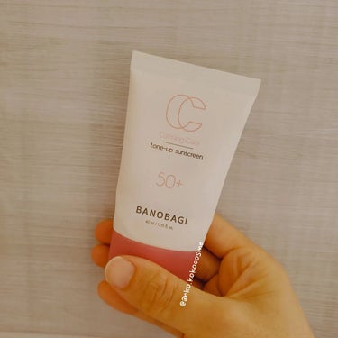 BANOBAGI カーミングケア トーンアップサンスクリーンのクチコミ「ノンケミカル日焼け止め☀

⁡BANOBAGI
Calming Care
tone-up su.....」（1枚目）