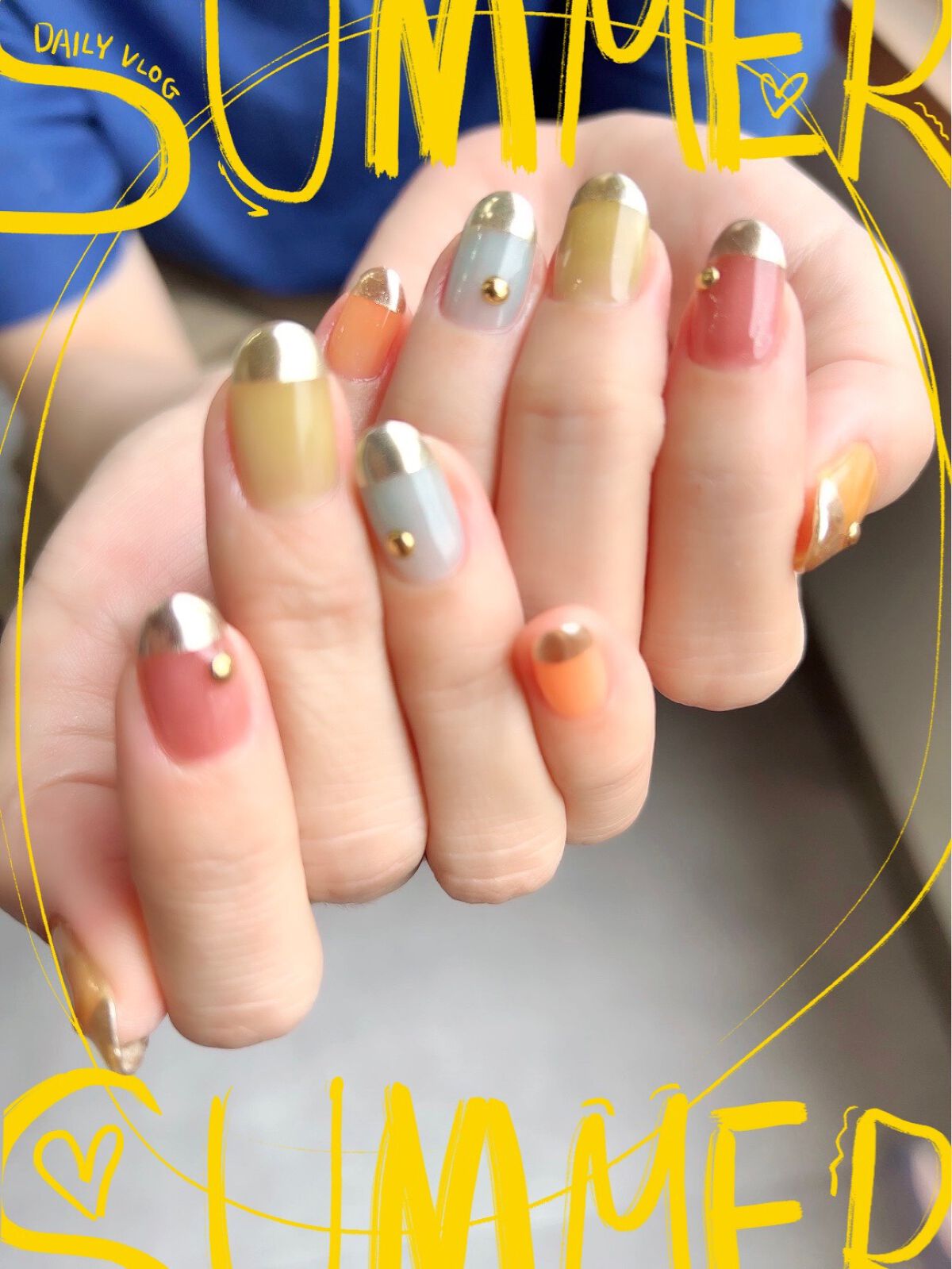 aoi on LIPS 「NailChangeしたよ〜✨前回ブルーのネイルだったので今回..」(1枚目)