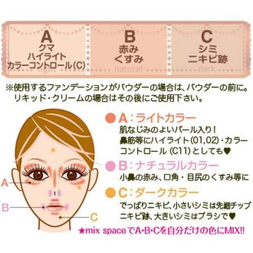 カラーミキシングコンシーラー 03 オレンジベージュ/キャンメイク/パレットコンシーラーを使ったクチコミ（2枚目）