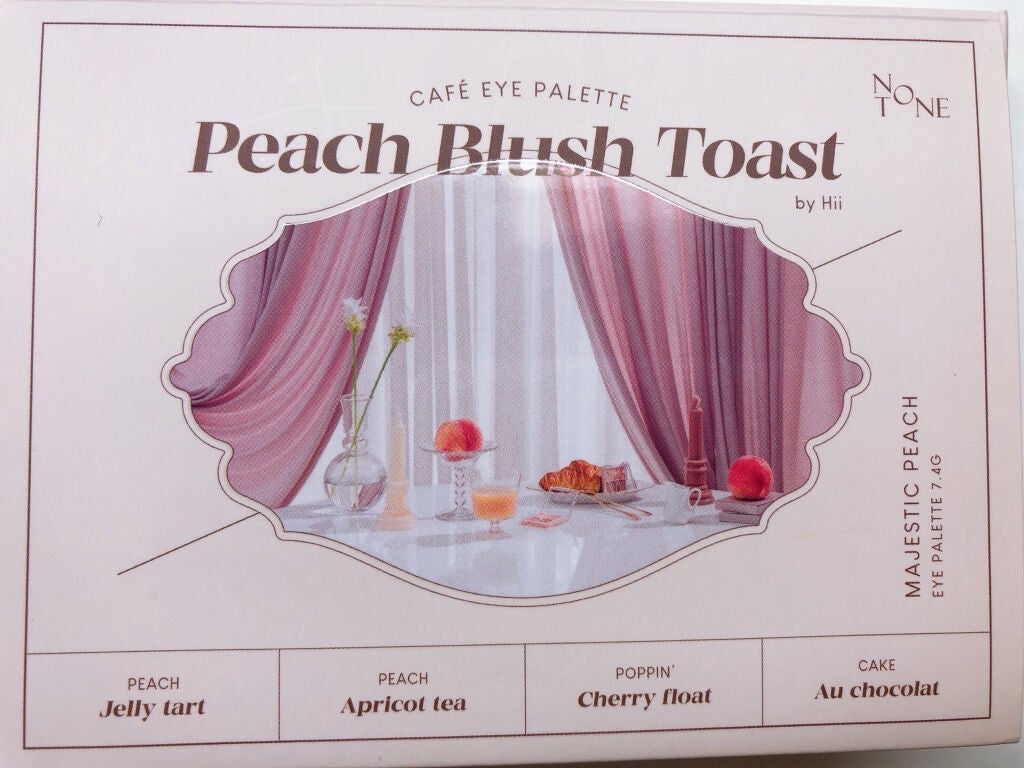Peach Blush Toast cafe eye palette/NOTONE/アイシャドウパレットを使ったクチコミ(4枚目)