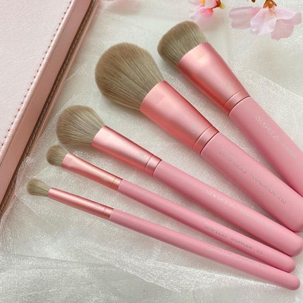 SIXPLUS ピンクメイクブラシ5本セット-Sakuraシリーズ/SIXPLUS/メイクブラシを使ったクチコミ(5枚目)