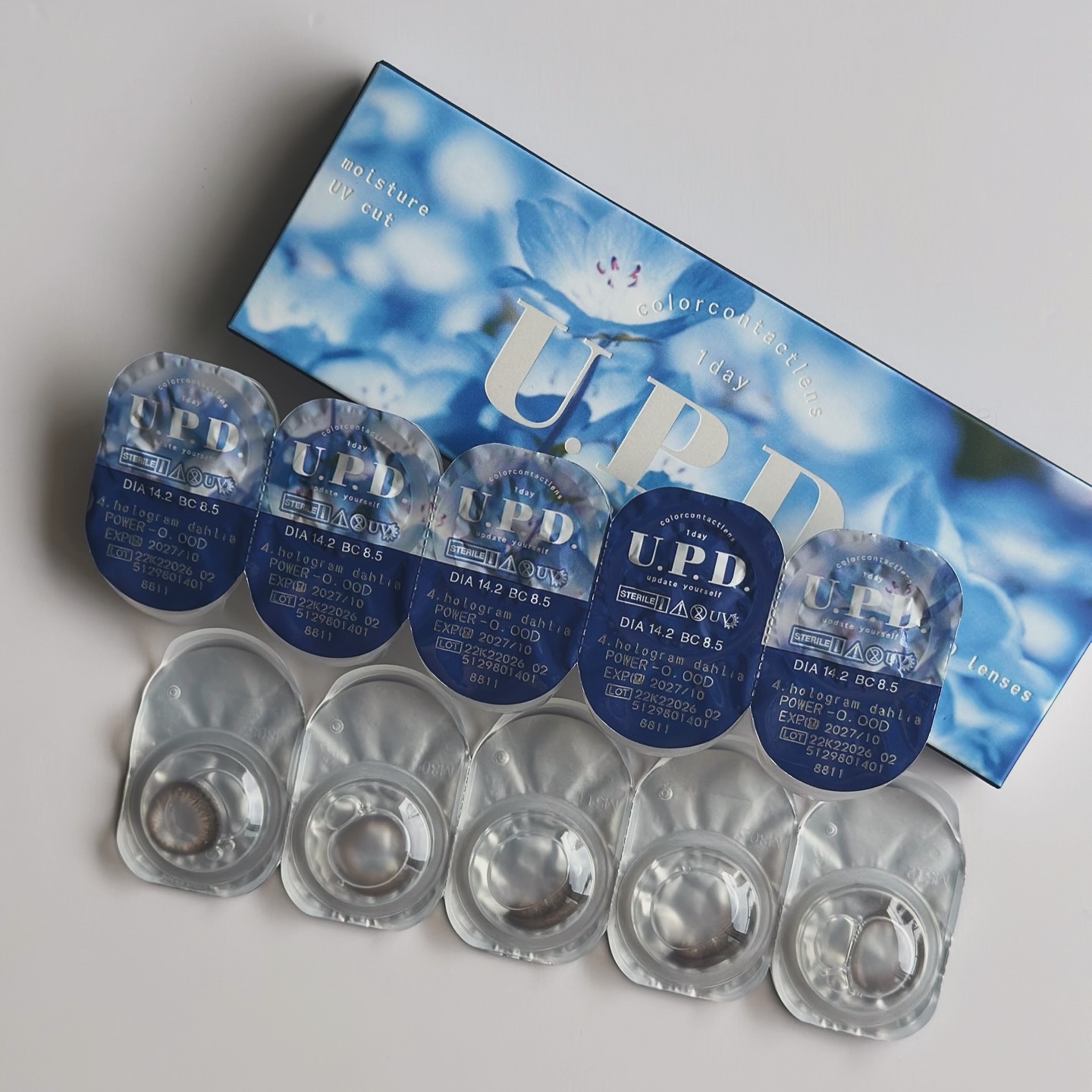 U.P.D. 1day ホログラムダリア/U.P.D./ワンデー（１DAY）カラコンを使ったクチコミ（3枚目）