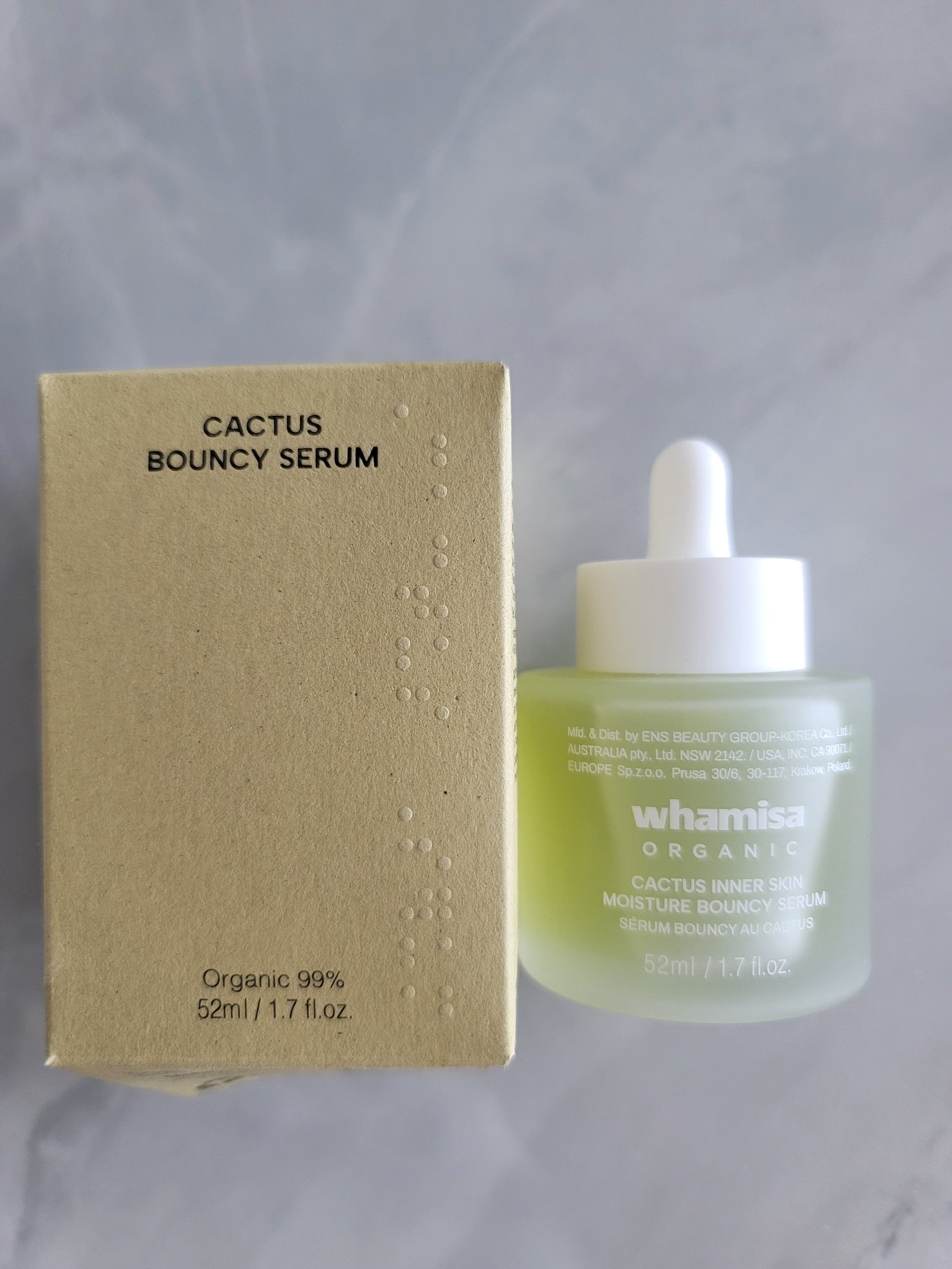 オーガニックサボテンインナースキンモイスチャーバウンシーセラム/WHAMISA/美容液を使ったクチコミ（1枚目）