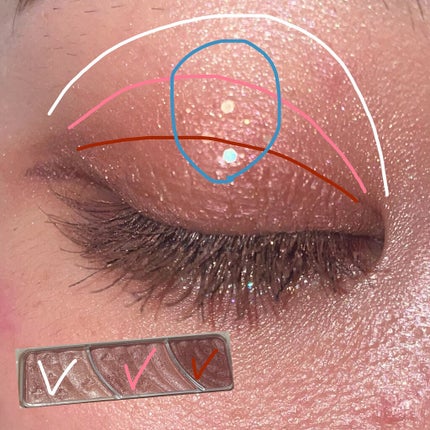 トーンアップアイシャドウ/CEZANNE/アイシャドウパレットを使ったクチコミ(4枚目)