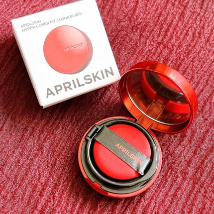 ハイパーカバーフィットクッション red/APRILSKIN/クッションファンデーションを使ったクチコミ(1枚目)