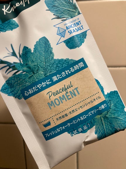 クナイプ バスソルト ピースフルモーメント ウォーターミント&ローズマリーの香り/クナイプ/無機塩系入浴剤を使ったクチコミ(1枚目)