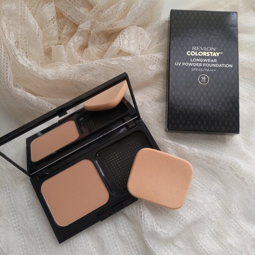 カラーステイ ロングウェア UV パウダー ファンデーション/REVLON/パウダーファンデーションを使ったクチコミ(4枚目)