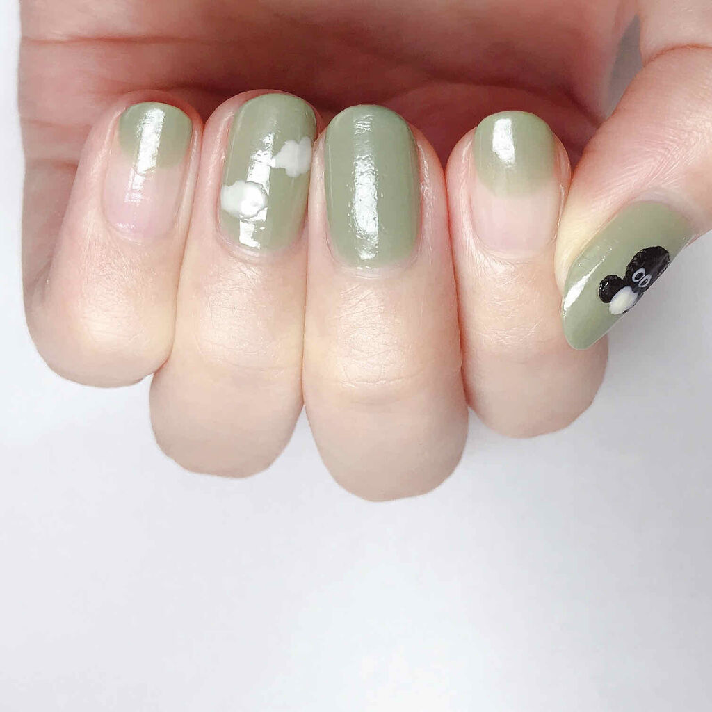 #ネイル,#セルフネイル,#プチプラネイル,#100均ネイル,#ひつじネイル,#動物ネイルのネイルデザイン