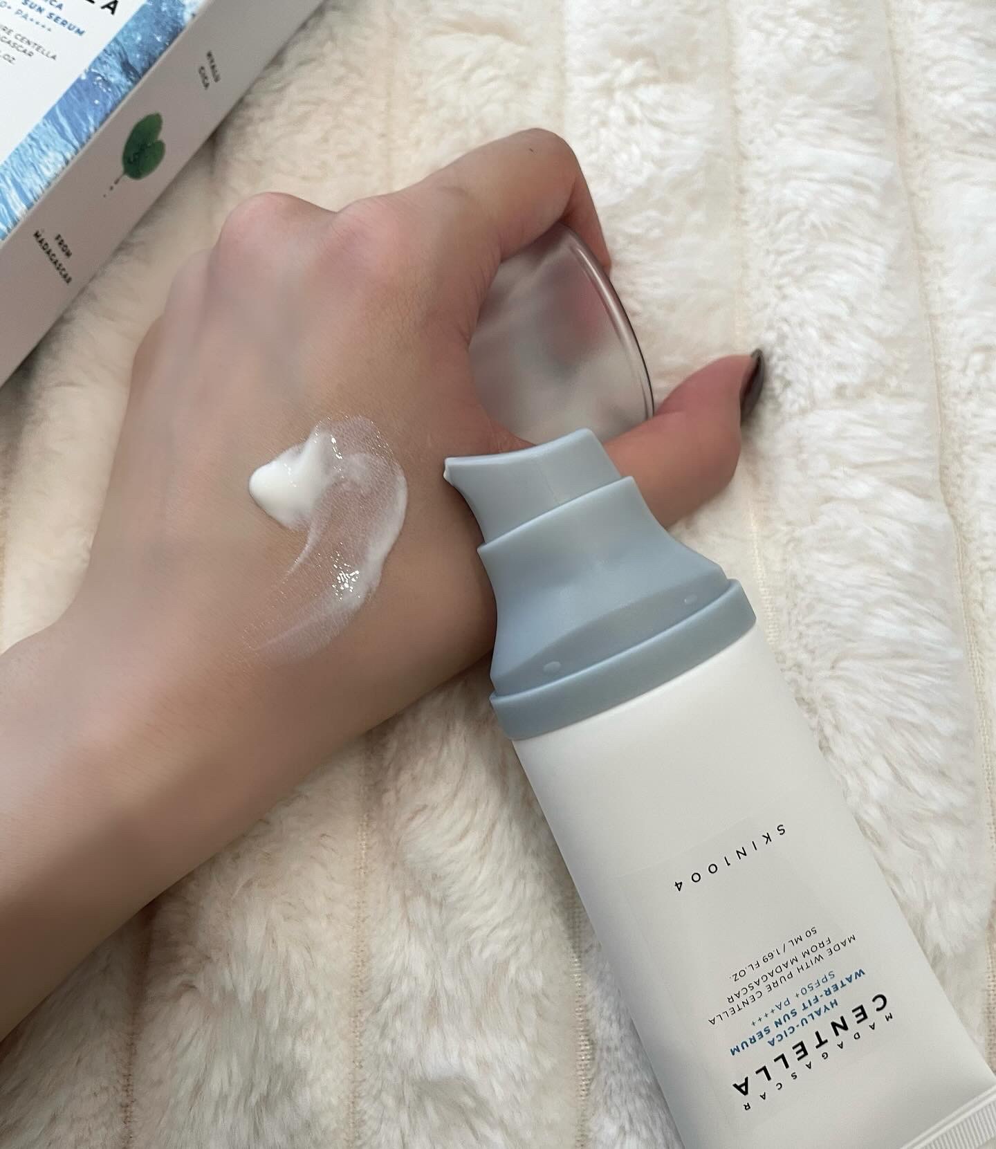 ヒアルーシカ ウォーターフィット サンセラム/SKIN1004/日焼け止めローションを使ったクチコミ（2枚目）