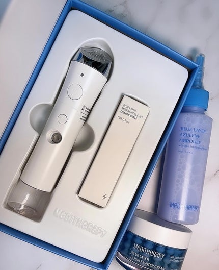 ブルーレイヤーダブルウォータークリーム/MEDITHERAPY/フェイスクリームを使ったクチコミ(7枚目)