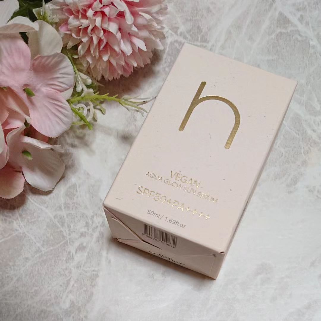 ヴィーガンアクアグロウサンセラム/HAMEL/日焼け止めローションを使ったクチコミ（1枚目）