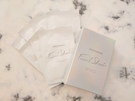 IKNOWSNOW フェイシャルシートのクチコミ「1箱にたっぷり7枚入っています。
個包装なので衛生面も嬉しい!
週に1~2回ほど取り入れるのに.....」(1枚目)