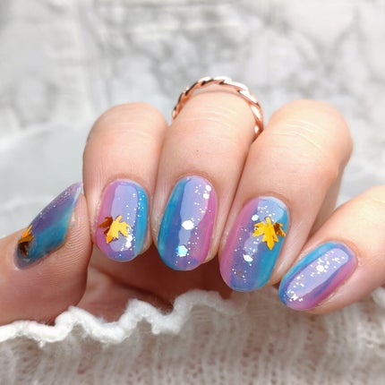 ミルクティ on LIPS 「✴✴こなつさんが9月にマーメイドネイルで投稿されてたネイルを真..」(5枚目)