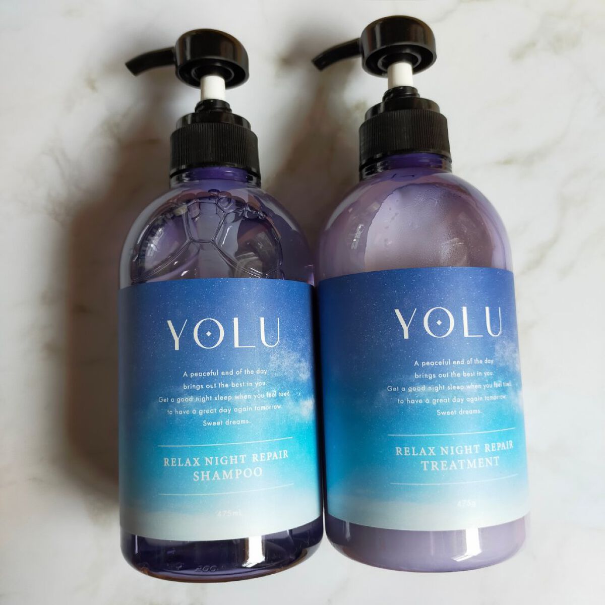 リラックスナイトリペア シャンプー／トリートメント/YOLU/市販シャンプーを使ったクチコミ（1枚目）