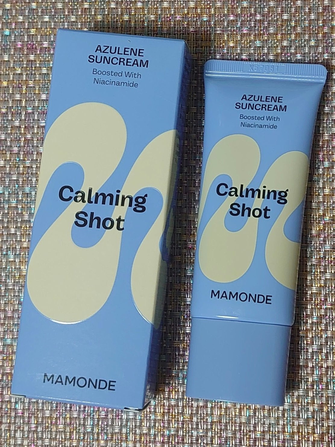 カーミングショット アズレン サン クリーム SPF50+PA++++ /Mamonde/日焼け止めクリームを使ったクチコミ(1枚目)