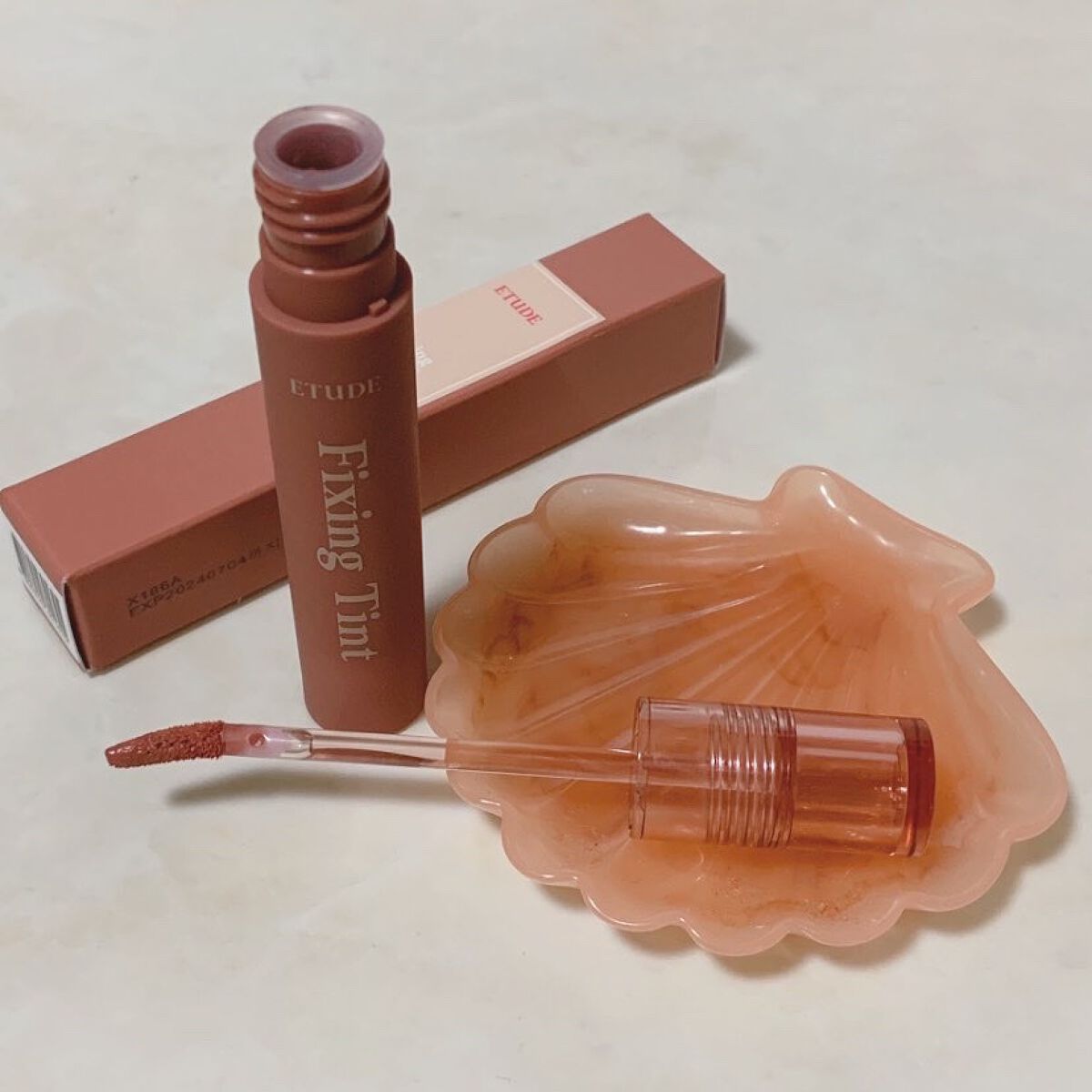 フィクシングティント バニラクリーム/ETUDE/リップティントを使ったクチコミ（3枚目）