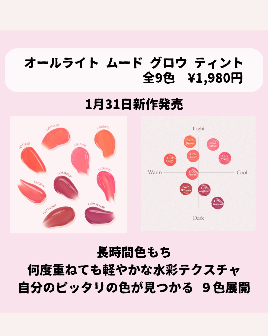 オールライトムードグローティント G03 Hearty/フォレンコス/リップティントを使ったクチコミ（2枚目）