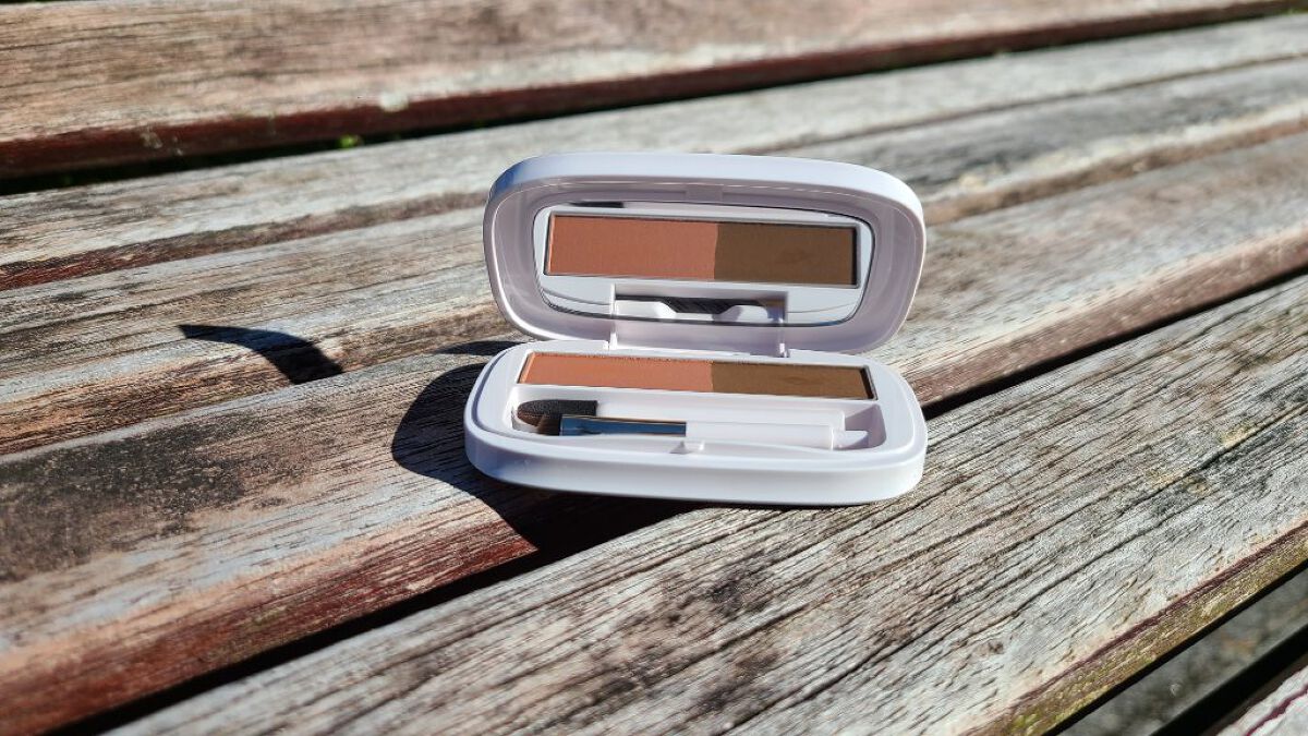 パウダーアイブロウ MB ミディアムブラウン/media luxe/パウダーアイブロウを使ったクチコミ（2枚目）