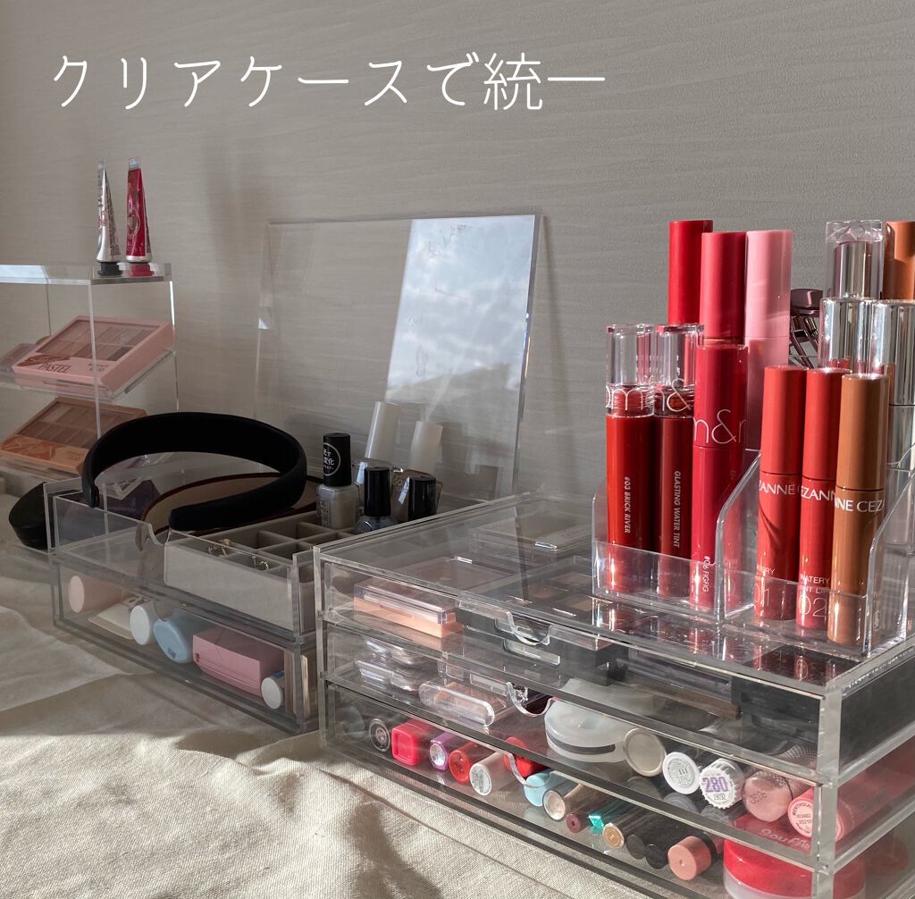 3段式クリアーケース/DAISO/その他化粧小物を使ったクチコミ(2枚目)