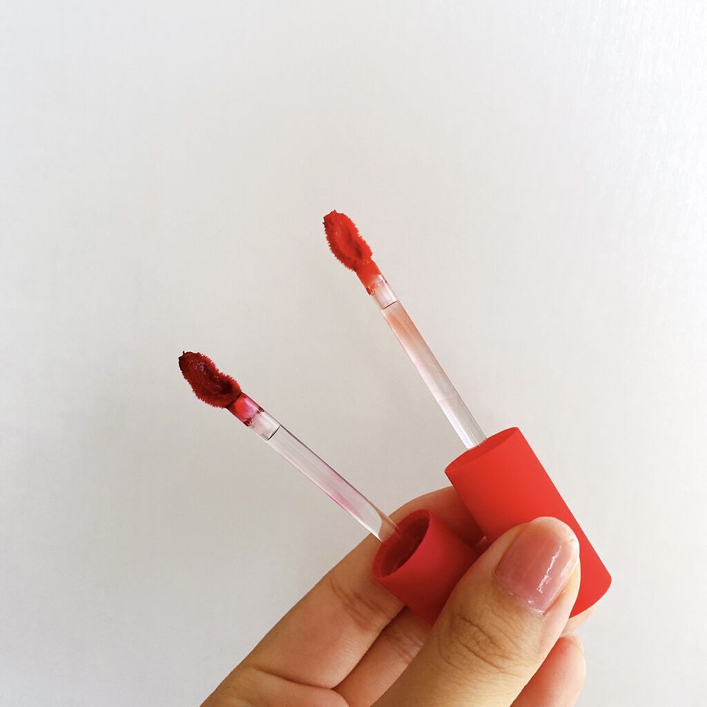 バイフラワーソルベハートティント/ネイチャーリパブリック/リップティントを使ったクチコミ（2枚目）