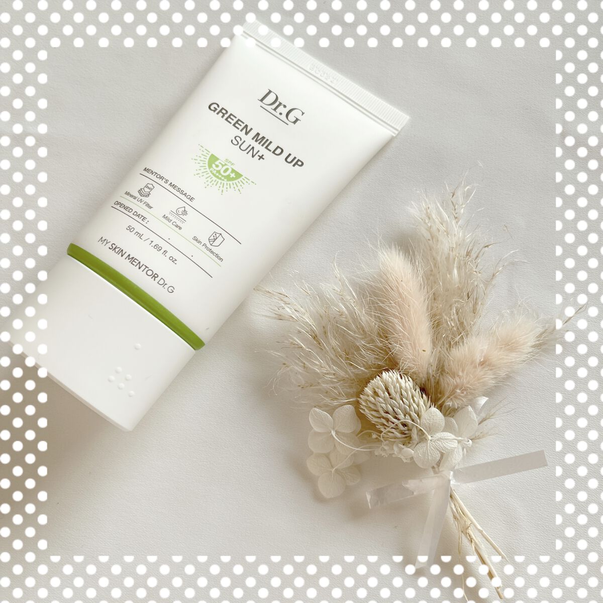 お肌に優しいサンクリーム☀️

Dr.G 
GREEN MILD UP SUN＋ 50ml

テクスチャめっちゃ白だけど、白浮きすることもなく使える🤍
伸びも良くて使いやすい𓂃 𓈒𓏸

ツボクサエキスによってお肌の鎮静❀.
紫外線か