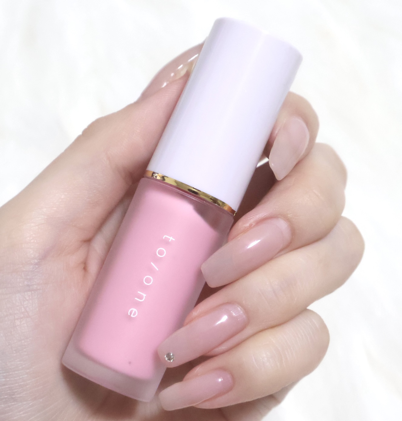 to/one リキッド リップ アンド チークのクチコミ「やばい最強の赤ちゃんほっぺになれる白みピンクチーク見つけた……👶🏻🎀..」（1枚目）