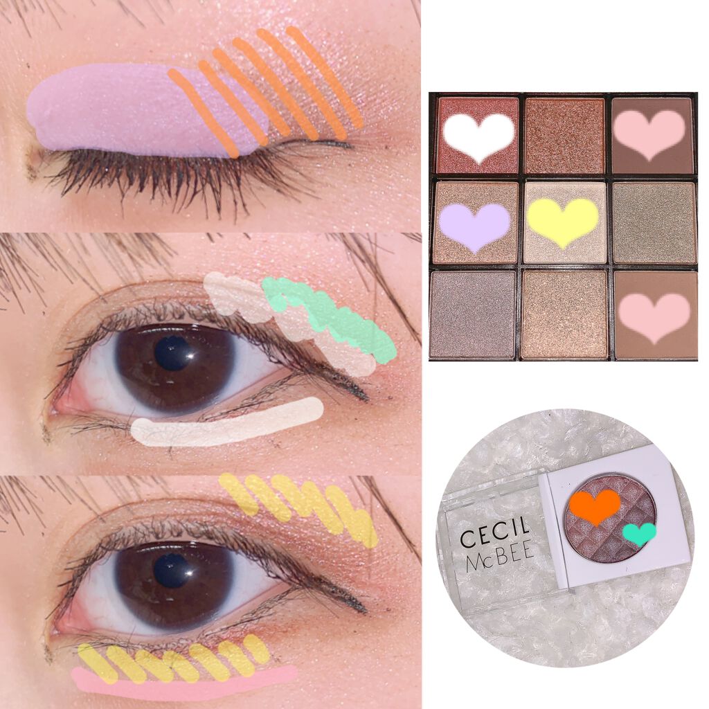UR GLAM BLOOMING EYE COLOR PALETTE/U R GLAM/アイシャドウパレットを使ったクチコミ(3枚目)