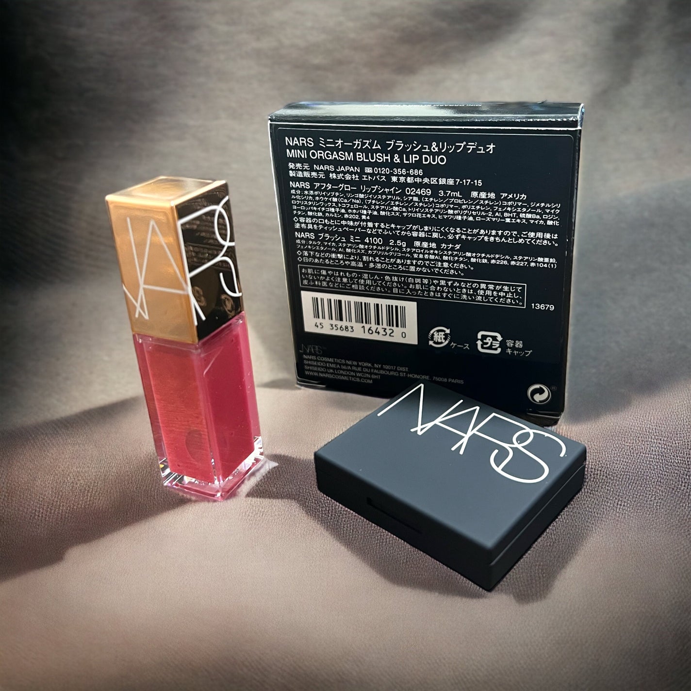 ミニオーガズム ブラッシュ&リップデュオ/NARS/メイクアップキットを使ったクチコミ(2枚目)