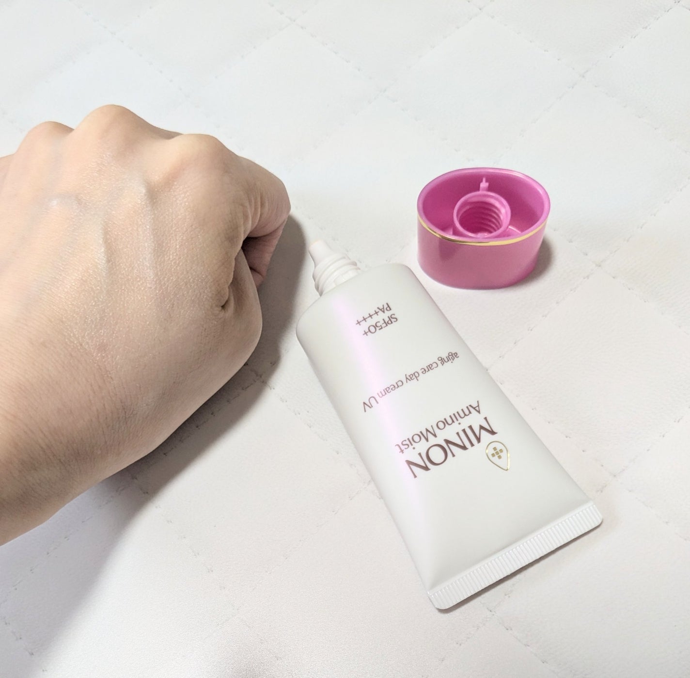 ミノン アミノモイスト エイジングケア デイクリームUV/ミノン/日焼け止めクリームを使ったクチコミ(4枚目)