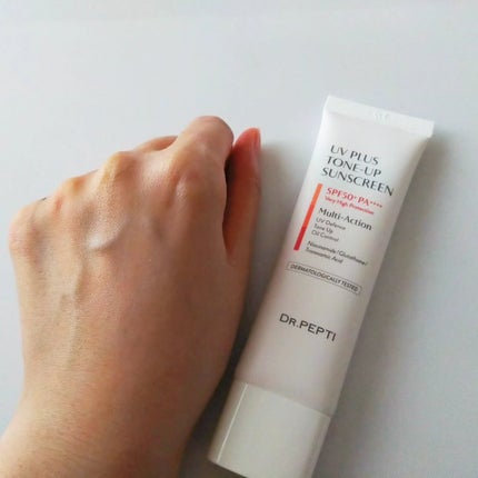 UVプラス トーンアップサンスクリーン/DR.PEPTI/日焼け止めミルクを使ったクチコミ(4枚目)