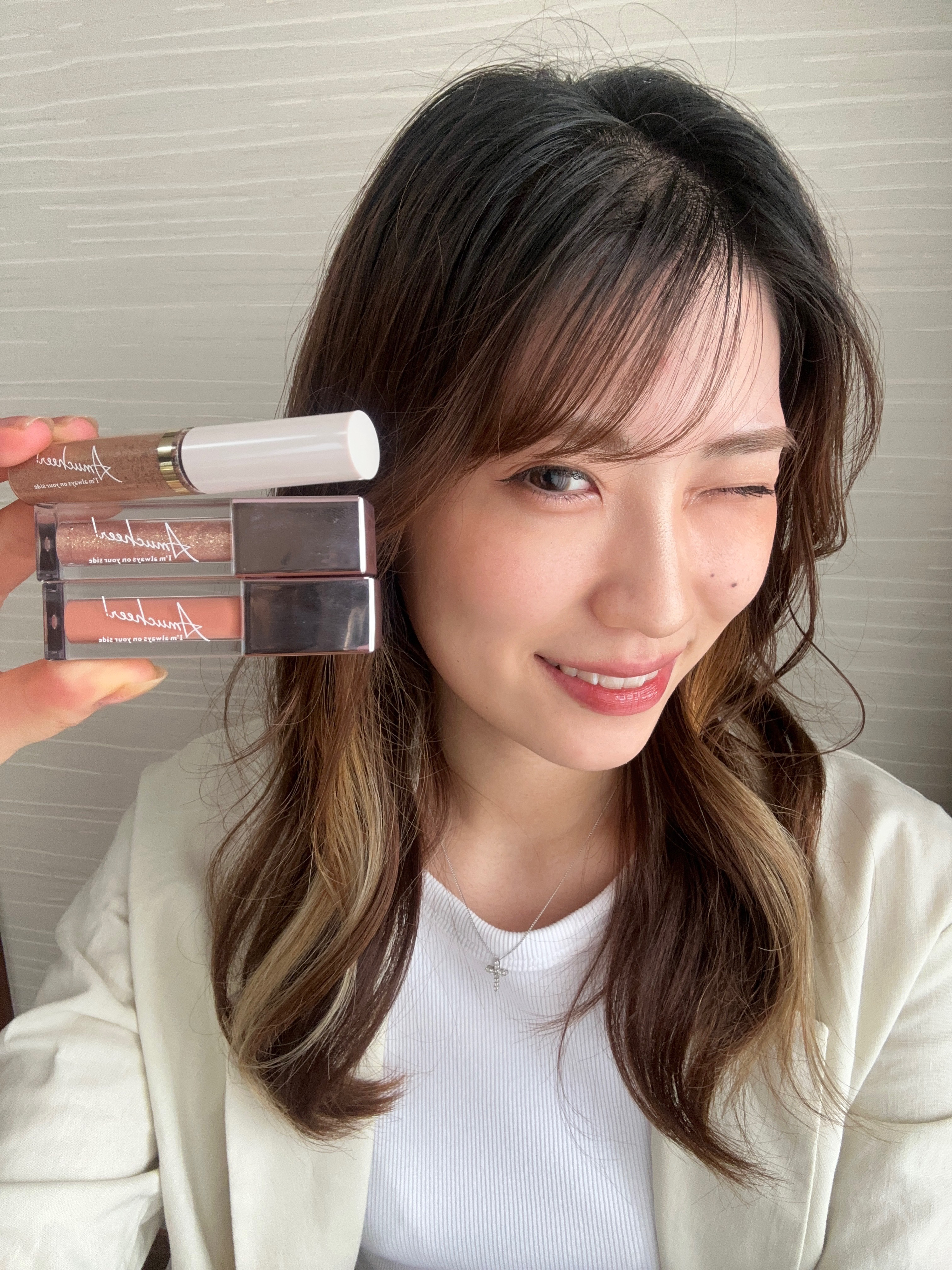 アミュチア セレクトタッチアイシャドウ P201 マンダリンソーダ/クラブ/リキッドアイシャドウを使ったクチコミ（1枚目）