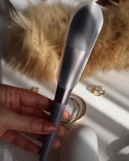 藤紫色メイクブラシ4本セット/SIXPLUS/メイクブラシを使ったクチコミ(4枚目)