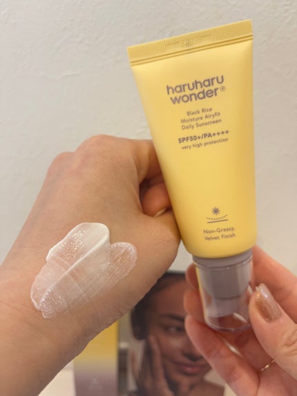ブラックライスモイスチャーエアリーフィットデイリーサンスクリーン/haruharu wonder/日焼け止めクリームを使ったクチコミ(2枚目)