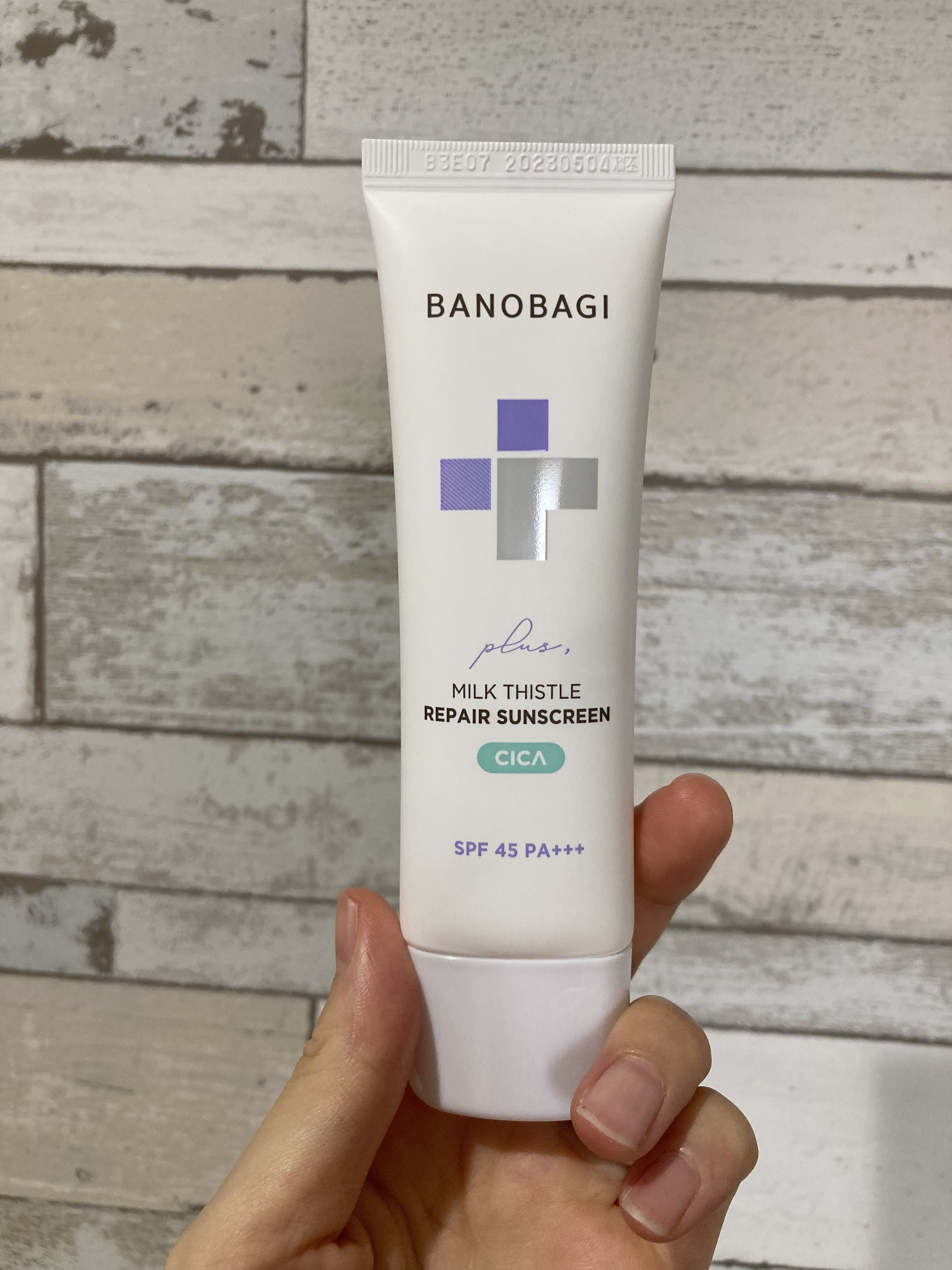 ミルクシスルリペアシカサンスクリーンプラス/BANOBAGI/日焼け止めミルクを使ったクチコミ（1枚目）