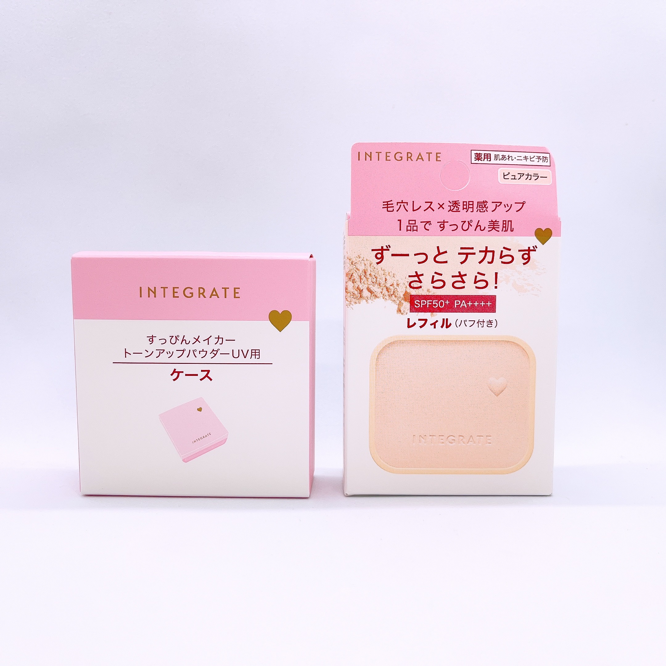 すっぴんメイカー トーンアップパウダーUV/インテグレート/プレストパウダーを使ったクチコミ（1枚目）