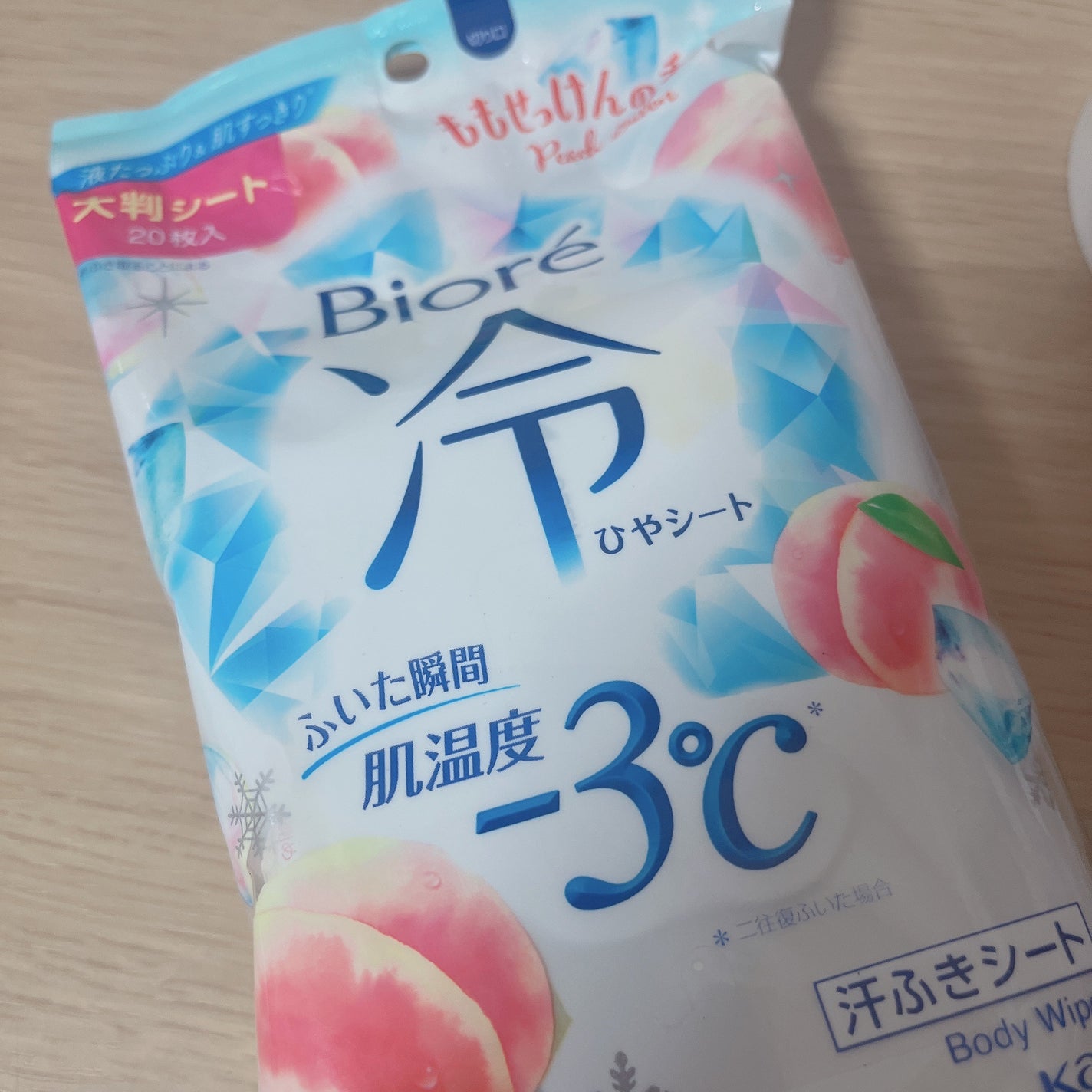 冷シート ももせっけんの香り/ビオレ/ボディシートを使ったクチコミ(1枚目)