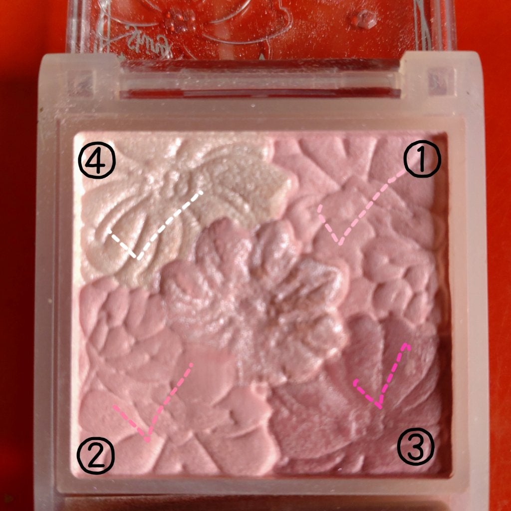 グロウフルールチークス(ブレンドタイプ)/キャンメイク/パウダーチークを使ったクチコミ(2枚目)