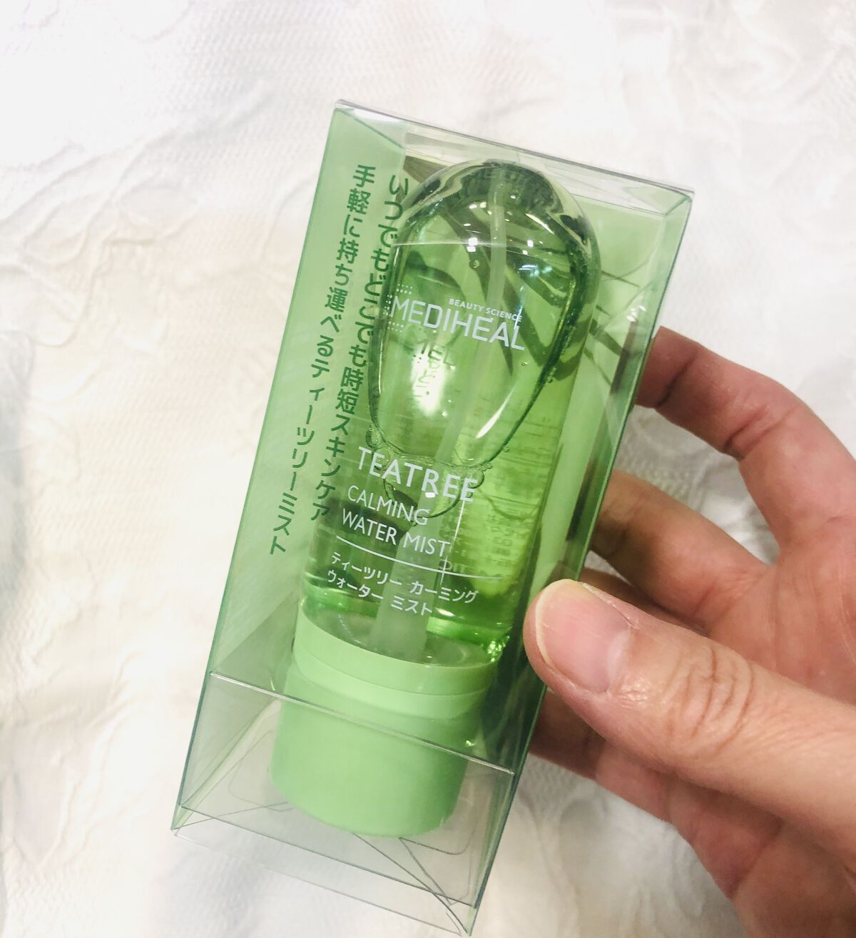 ティーツリーカーミングウォーターミスト/MEDIHEAL/ミスト状化粧水を使ったクチコミ（1枚目）
